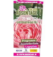 Tölzer Rosentage 2023 Flyer mit Lageplan und Ausstellerliste