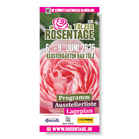 Tölzer Rosentage 2025 Flyer mit Lageplan und Ausstellerliste